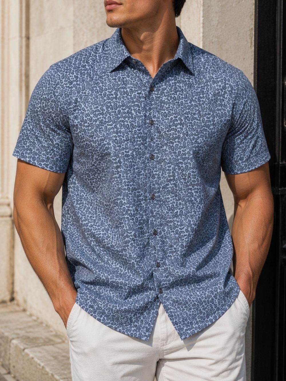 Men's 3XLT Paisley Button-Up Shirt |DXL